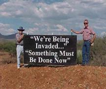 Homemade roadsign outside of Douglas,Arizona